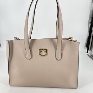 Furla Lodovica Leather Tote Handbag Shoulder Bag Pink